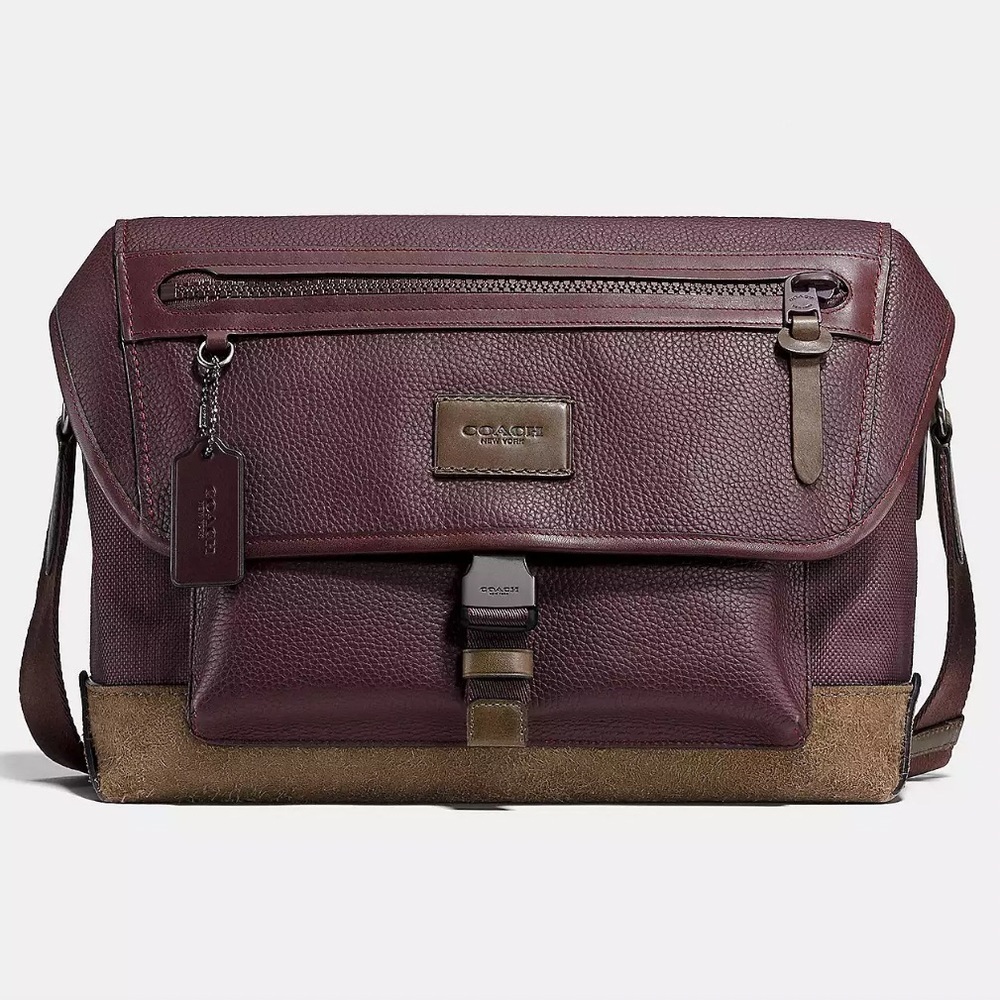 RARE Coach Brown Leather Manhattan Bike Bag